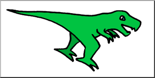 Clip Art: Cute Dinos TRex Color