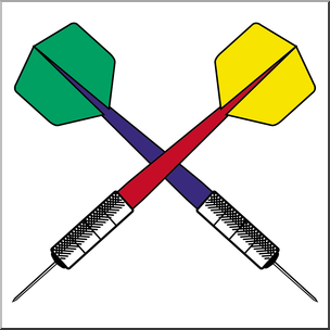 Clip Art: Darts Color