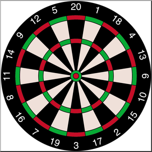 Clip Art: Darts Target Color