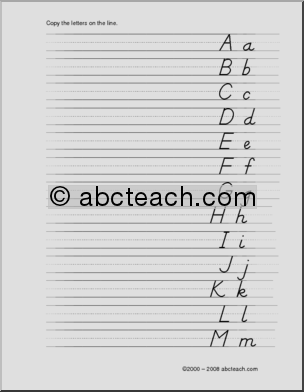 Handwriting Practice: Manuscript Letters Aa-Zz for left-handers (DN-Style Font)