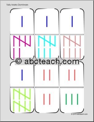 Tally Marks – Dominoes Clip Art