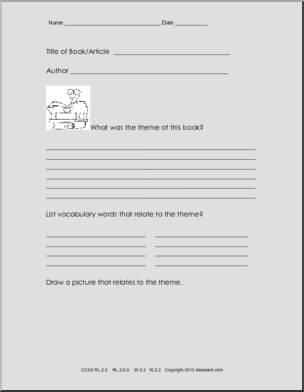 Common Core: ELA:   Identifying the Theme (2nd & 3rd grade)