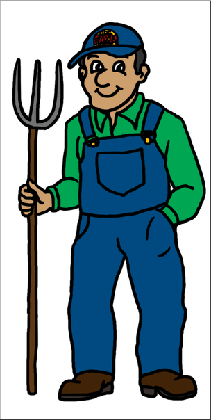 Clip Art: Farmer Color