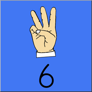 Clip Art: Fingerspell 06 Color
