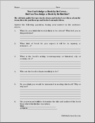 Twain’s Adventures of Tom Sawyer (upper elem/middle school) First Sentence