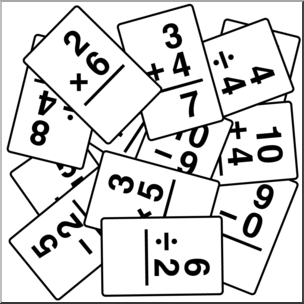 Clip Art: Flashcards 2 B&W