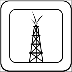 Clip Art: Natural Resources: Fossil Fuels B&W Unlabeled