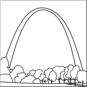 Clip Art: Gateway Arch B&W