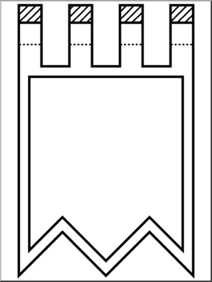 Clip Art: Gonfalon 1 B&W