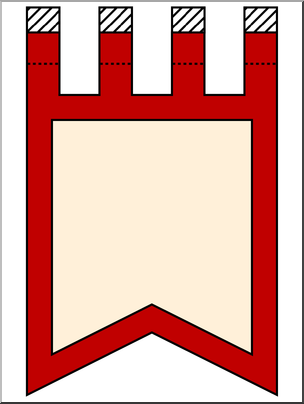 Clip art: Gonfalon 2 Color 1