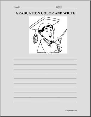 Graduation (elem) Color and Write