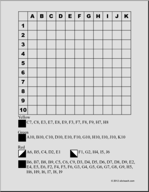 Schoolhouse Grid Coloring