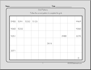 Grid Patterns 3 Worksheet