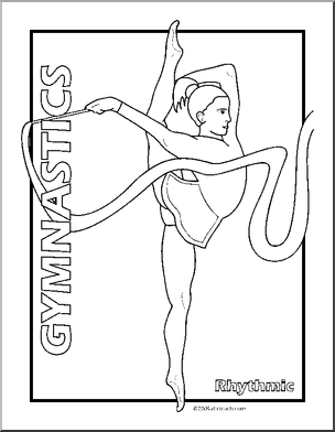 Coloring Page: Sport – Gymnastics (Rhythmic)