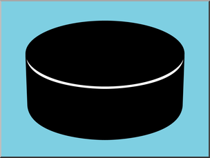 Clip Art: Ice Hockey Puck Color 1