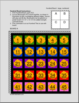 Hundred Board – Leaves (color)