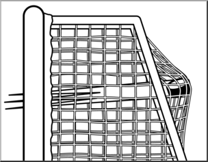 Clip Art: Ice Hockey Goal B&W
