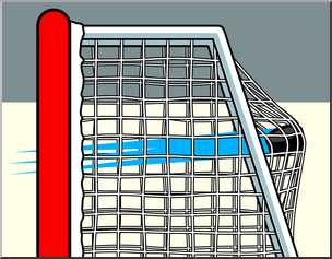 Clip Art: Ice Hockey Goal Color