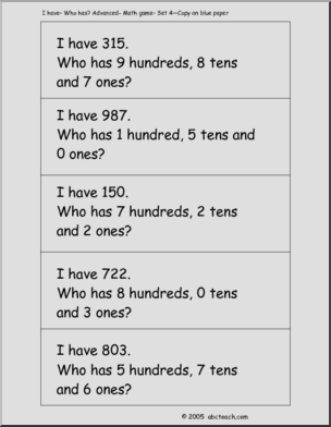 Advanced Place Value (set 1) Math Game
