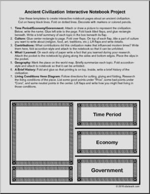 Graphic Organizers: Interactive Notebook Project: Ancient Civilization