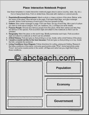 Graphic Organizers: Interactive Notebook Project: Place