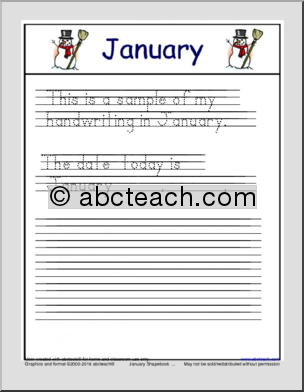 Handwriting: ZB Manuscript – January