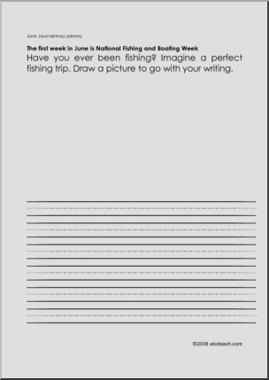 Writing Prompts: My Journal – June (primary)
