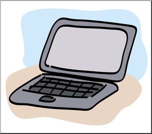 Clip Art: Laptop Computer Color