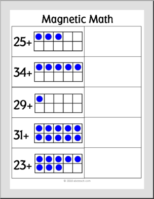 Magnetic Math Addition – Ten Frames
