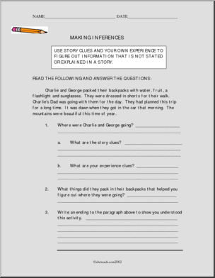 Making Inferences (elem/upper elem)’ Comprehension