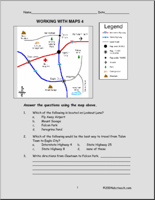 Map Skills: Road Map 4