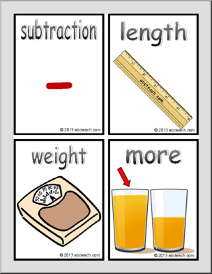 Flashcards: Math Terms (kdg -1st)