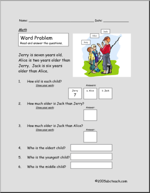 Word Problems: Addition/Subtraction (elem)