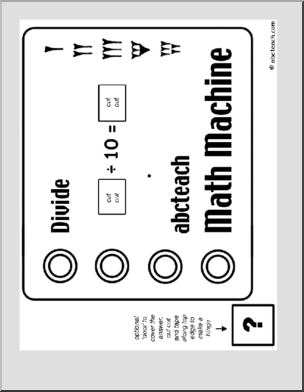 Division (by 10) Math Wheels