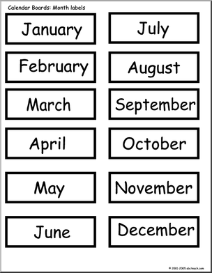 Calendar: Month Labels