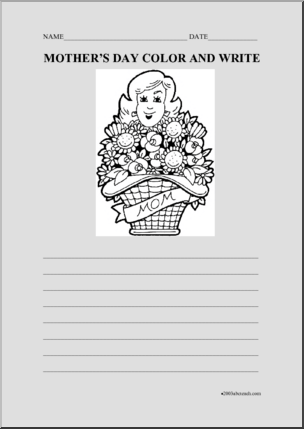 Mother’s Day Color and Write