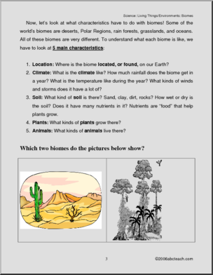Lesson: Habitat/ Biome (elem/upper elem)