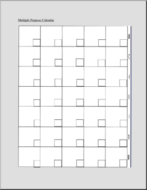 Calendar: Blank (landscape)