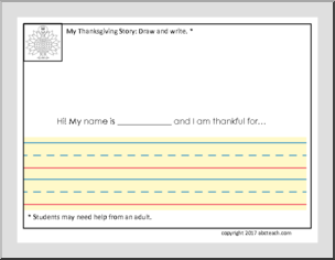 My Thanksgiving Story Writing Forms (easy)