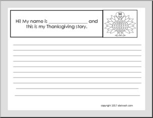 My Thanksgiving Story Writing Forms