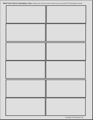 Nomenclature: Blank Word Cards (PDF)