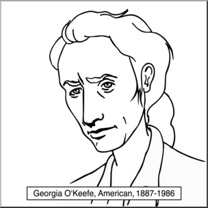 Clip Art: Artists: Georgia O’Keefe B&W