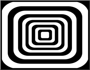 Clip Art: Abstract Geometric 4 B&W