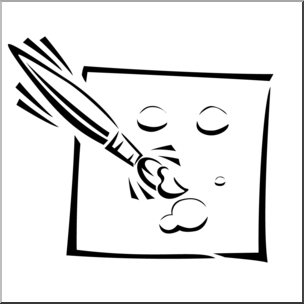 Clip Art: Brush: Painting Dots B&W