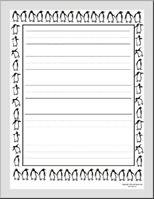 Writing Paper: Penguin (primary) 3