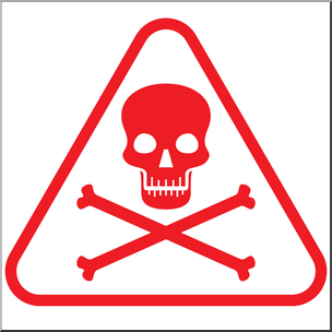 Clip Art: Poison Symbol 2 Color 3