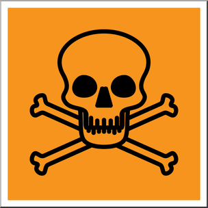 Clip Art: Poison Symbol 3 Color