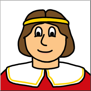 Clip Art: Cartoon Faces: Prince Color 1