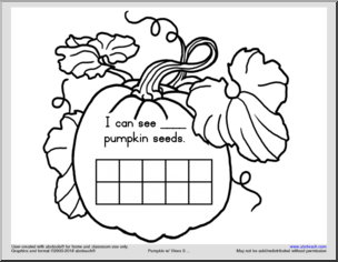 Counting Pumpkin Seeds Using a Ten Frame