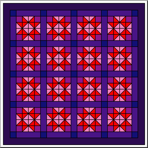 Clip Art: Quilt 2 Color 2